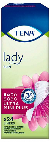 Урологічні прокладки TENA Lady Slim Ultra Mini Plus 24 шт